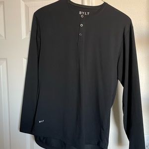 BYLT long sleeve black luxury Tee Large